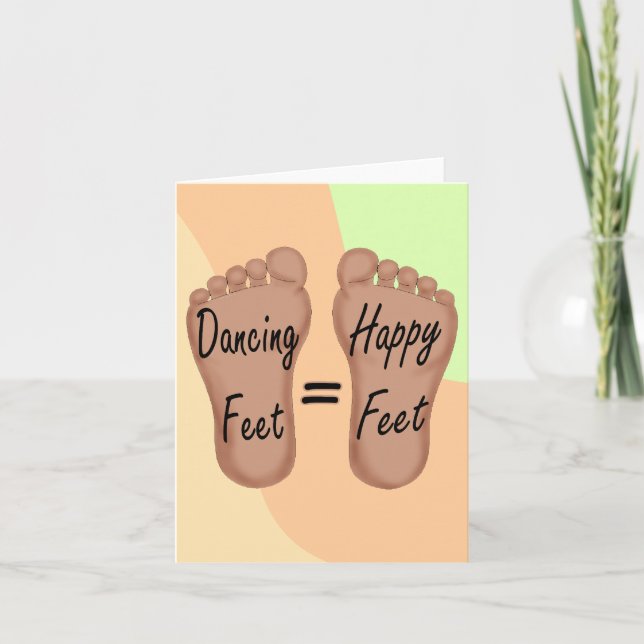 Tarjeta Los pies del baile son pies felices (Anverso)