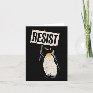 Tarjeta Los pingüinos contra los aranceles resisten la pro