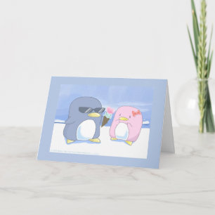 Tarjeta ¡Los pingüinos son lindos!