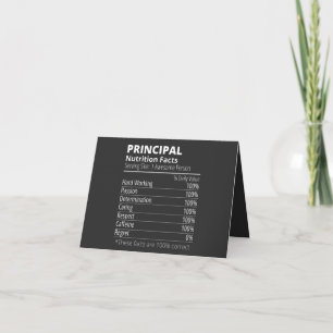 Tarjeta Los principales hechos de nutrición son divertidos
