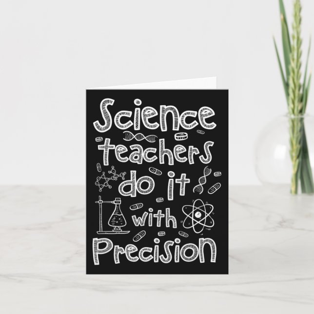 Tarjeta Los profesores de ciencia lo hacen con precisión (Anverso)