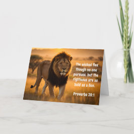 Tarjeta Los proverbios 28:1 Los rectos de la Biblia son au