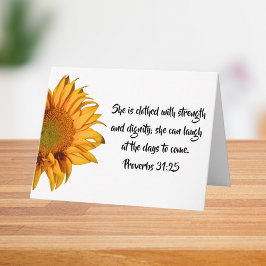Tarjeta Los Proverbios 31:25 Y La Biblia Personalizado De