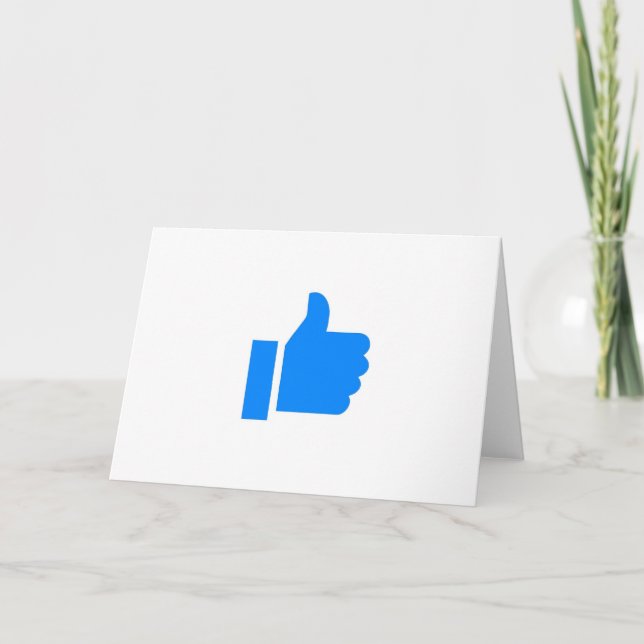 Tarjeta Los pulgares azules de Facebook elaboran (Anverso)
