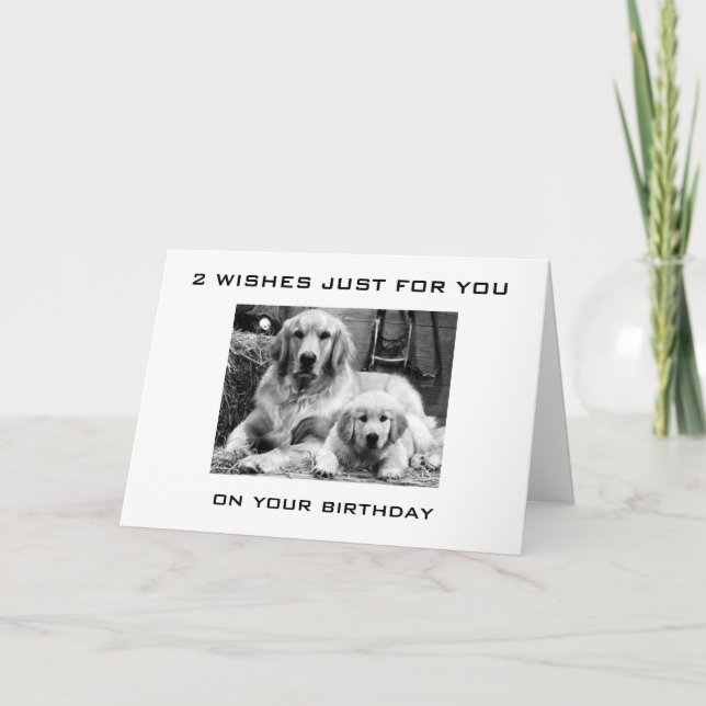 TARJETA LOS PUPS HACEN 2 DESEOS SÓLO PARA SU CUMPLEAÑOS (Anverso)