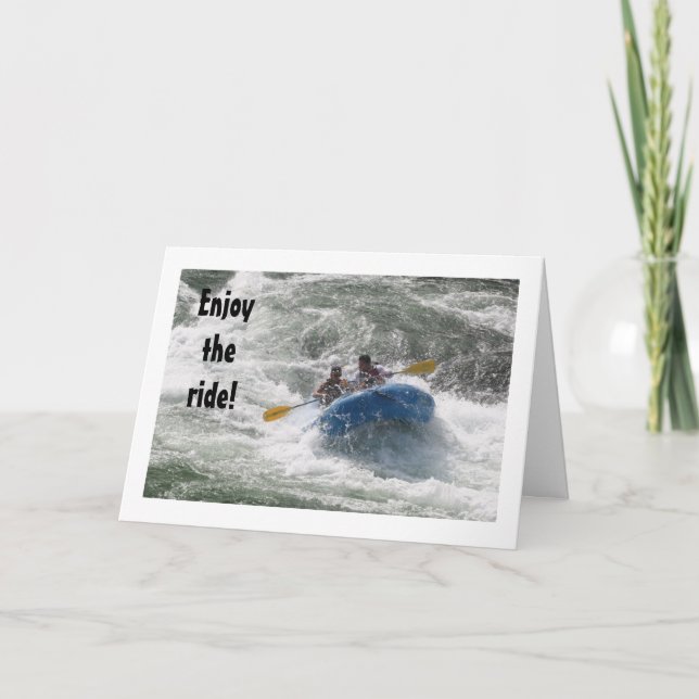 TARJETA LOS RAFTERS DICEN "DISFRUTE DEL VIAJE" Y TU CUMPLE (Anverso)