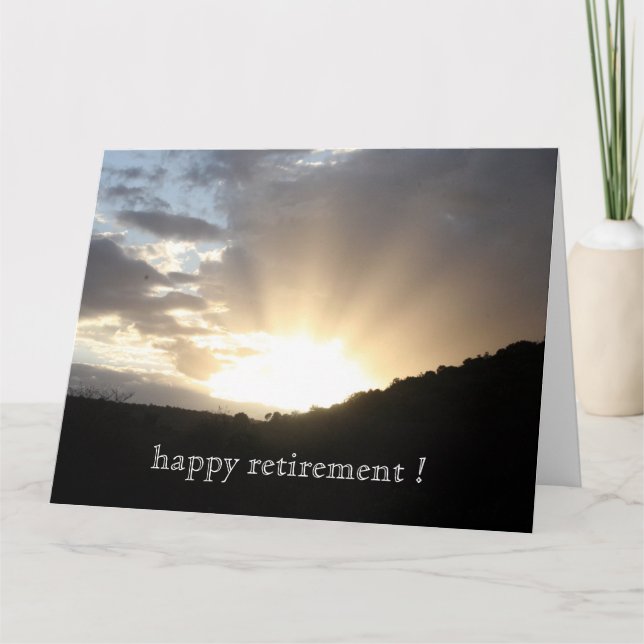 Tarjeta los rayos de sol se retiran mucho