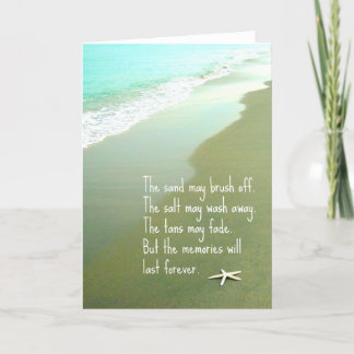 Tarjeta Los recuerdos de la playa duran para siempre la