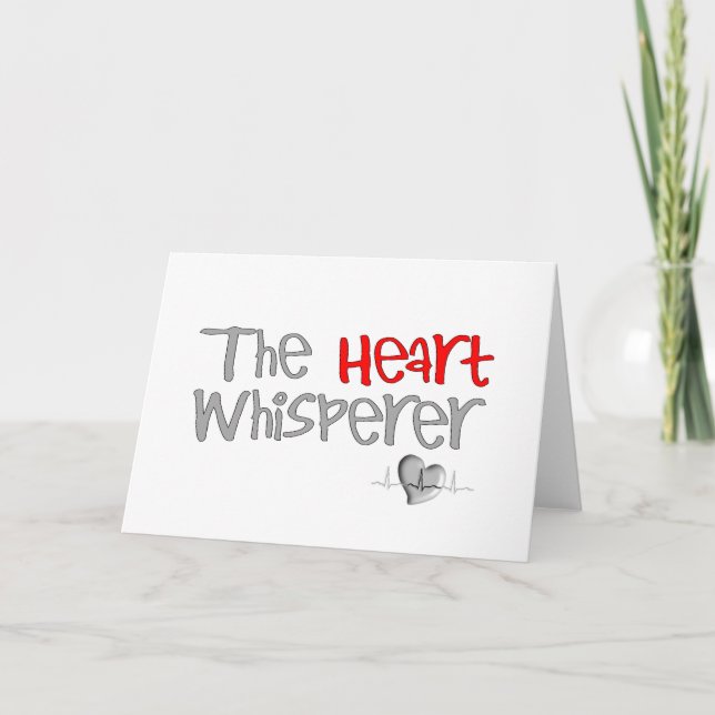 Tarjeta Los regalos del cardiólogo "The Heart Whisperer" (Anverso)