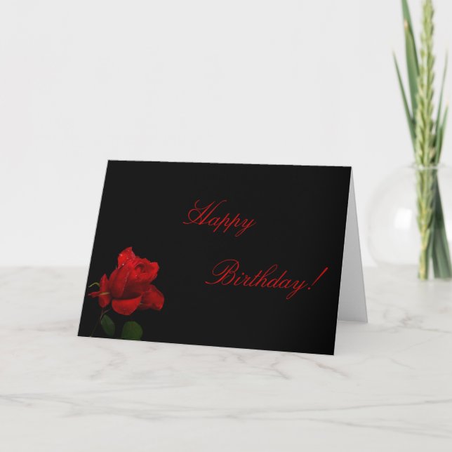 Tarjeta Los rosas son cumpleaños rojos (Anverso)