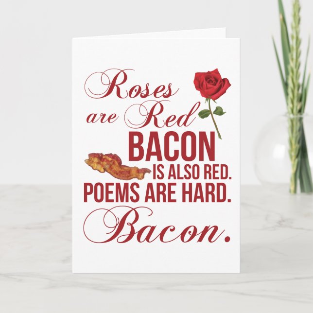 Tarjeta Los rosas Son Rojos, Bacon. (Anverso)