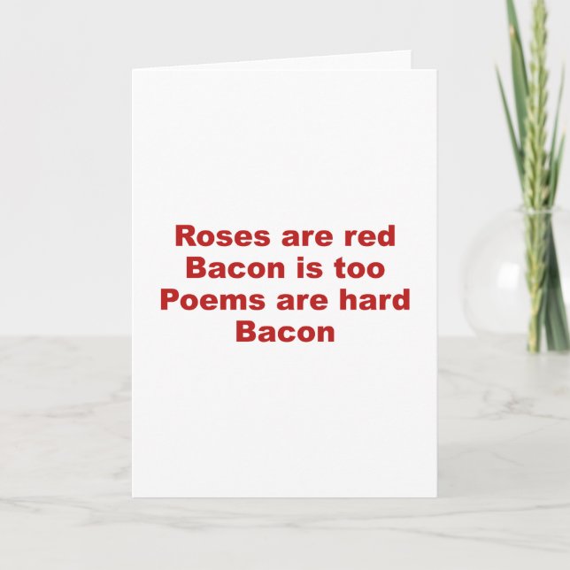 Tarjeta Los rosas Son Rojos. Bacon También. Los Poemas Son (Anverso)