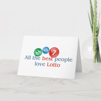 Tarjeta Los saludos del amante de la loteria