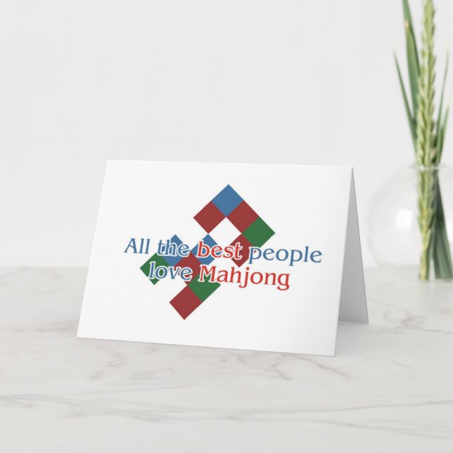 Tarjeta Los saludos del amante de Mahjong (Anverso)