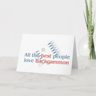 Tarjeta Los saludos del amante del backgammon