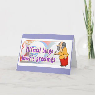 Tarjeta Los saludos del amante oficial del bingo