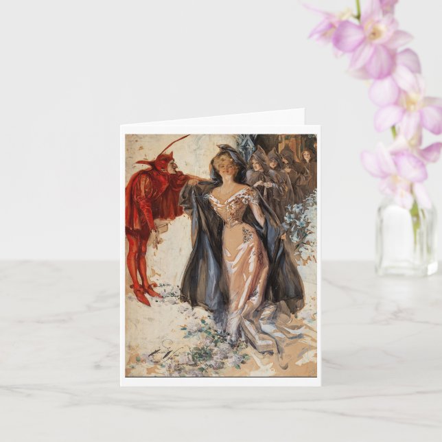 Tarjeta Los seguidores, Harrison Fisher (Orquídea)