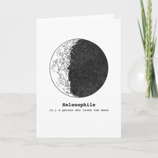 Tarjeta Los Selenófilos Aman A Los Amantes De La Luna (Anverso)