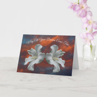 Tarjeta Los sueños de las flores de Hibiscus se vuelven In