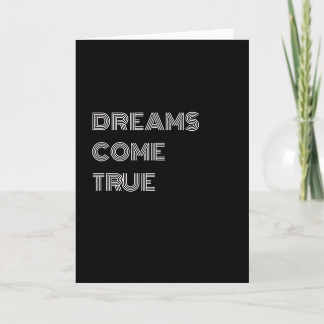 TARJETA LOS SUEÑOS SE HACEN REALIDAD (Anverso)