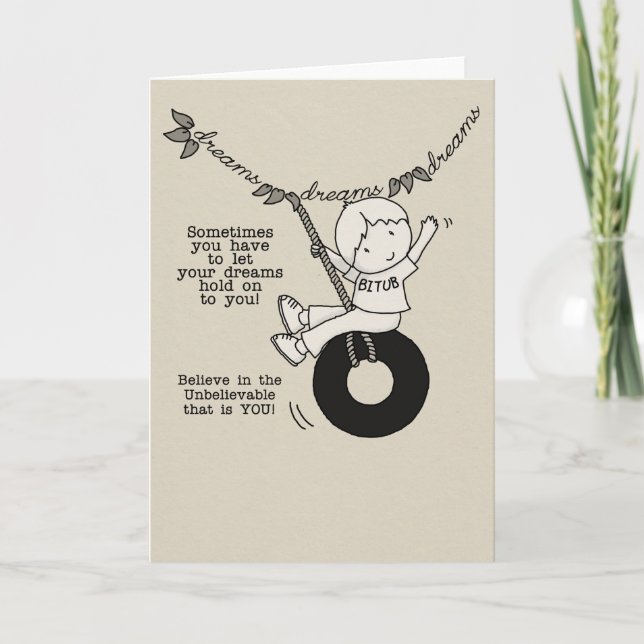 Tarjeta Los sueños te sostienen (Anverso)