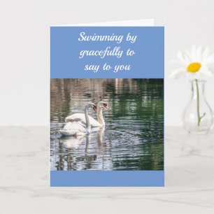TARJETA LOS SWANS NADAN PARA DESEARTE UN *FELIZ CUMPLEAÑOS