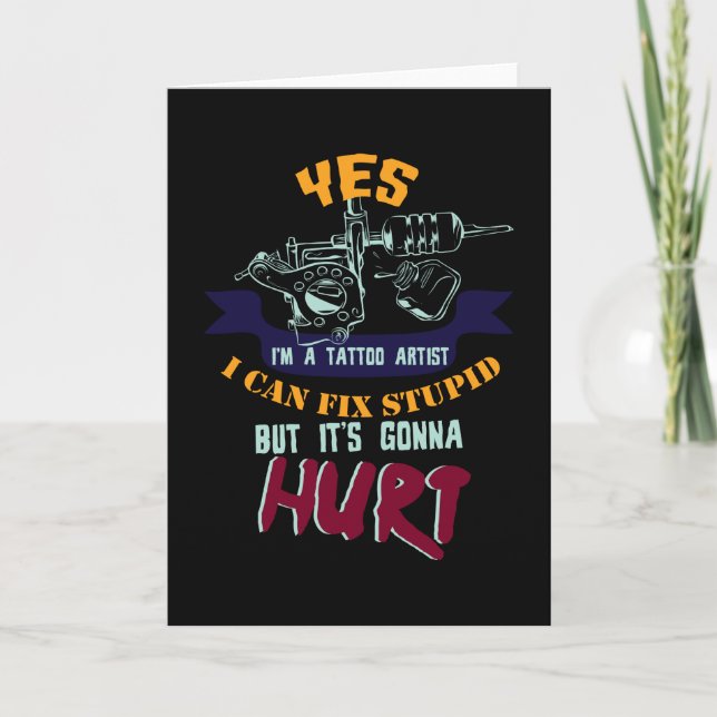 Tarjeta Los tatuajes son arte (Anverso)