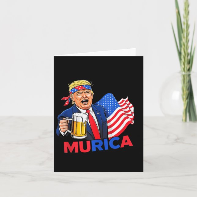Tarjeta Los Tees divertidos de Trump para beber cerveza ha (Anverso)