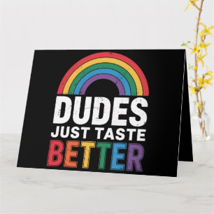 Tarjeta Los Tipos Saben Mejor Regalo Divertido Orgullo Gay