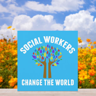Tarjeta Los trabajadores sociales cambian lo bello del mun