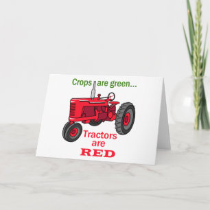 Tarjeta Los tractores son rojos