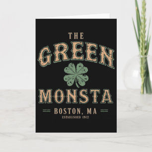 Tarjeta Los trajes verdes de Monsta St Patricks Day Boston