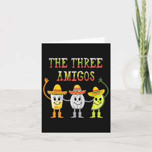 Tarjeta Los tres Amigos T Shirt Tequila Salt Lime Cinco D