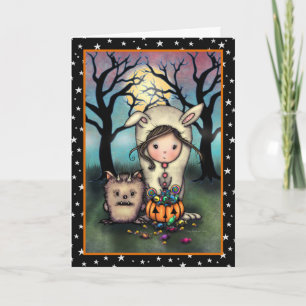 Tarjeta Los Truqueros y Tratantes Arte Adorable de Hallowe