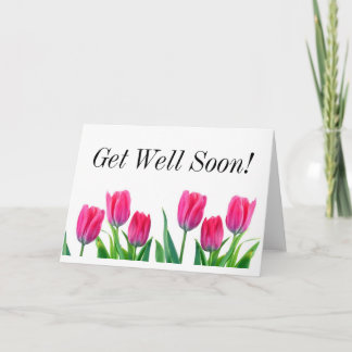 Tarjeta ¡Los Tulipanes De Primavera Se Mejoran Pronto! Tar