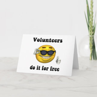 Tarjeta Los voluntarios lo hacen gratis