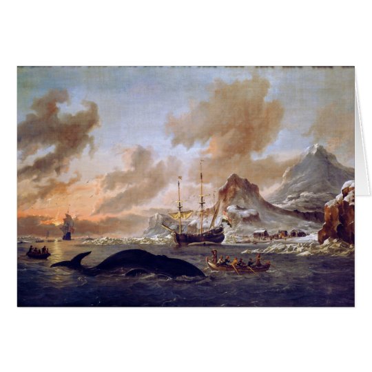 Tarjeta Los Whalers holandeses acercan a Spitsbergen de