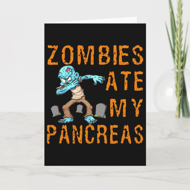 Tarjeta Los zombies se comieron mi páncreas - Diabetes div (Anverso)