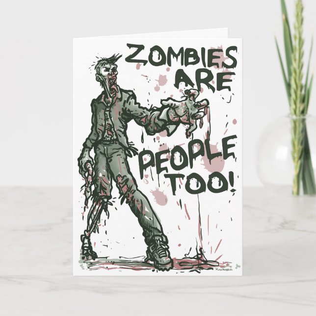 Tarjeta Los zombies son gente muy inteligente (Anverso)