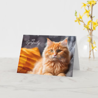 Tarjeta Loss of a Cat Orange Tabby Pet Sympathy