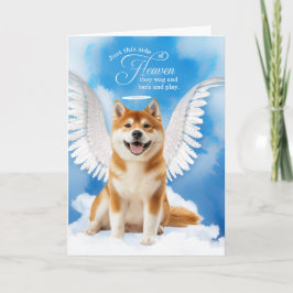 Tarjeta Loss of a Dog Akita Inu Angel Pet Sympathy