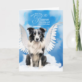 Tarjeta Loss of a Dog Border Collie Angel Pet Sympathy