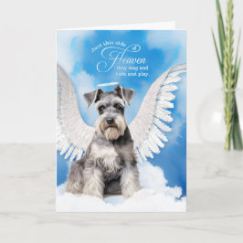 Tarjeta Loss of a Dog Schnauzer Angel Pet Sympathy