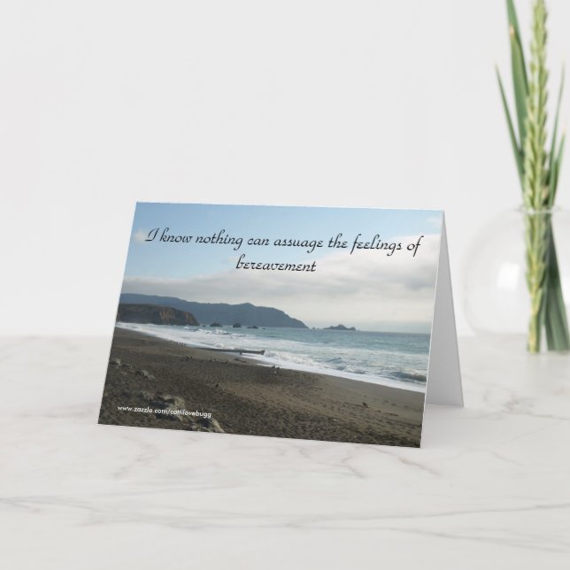 Tarjeta Loss Of Child, Condolence Card (Anverso)