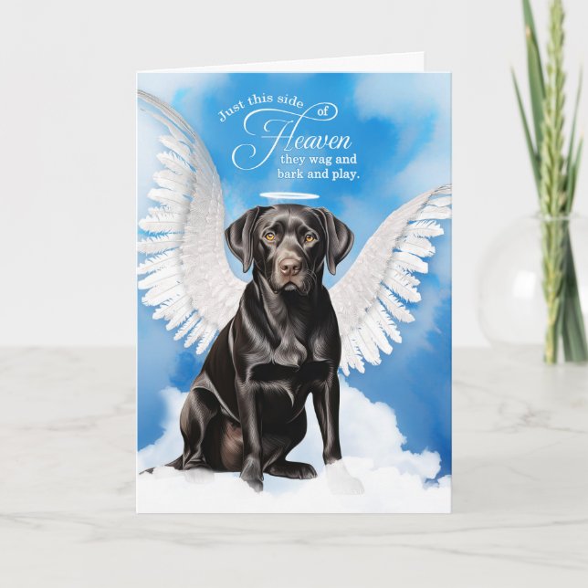 Tarjeta Loss of Dog Black Labrador Retriever Pet Sympathy (Anverso)