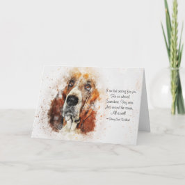 Tarjeta Loss of Pet Dog (Basset Hound) Custom Sympathy 