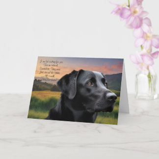 Tarjeta Loss of Pet Dog (Black Lab) Custom Sympathy Card