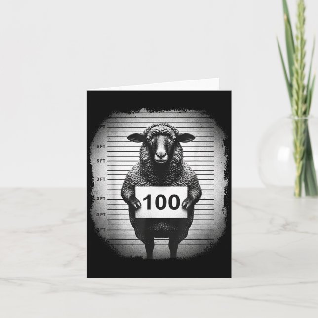 Tarjeta Lost Sheep And Found Wanted Mugshot Christian Men  (Anverso)