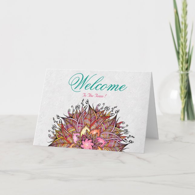 Tarjeta Loto Mínimo Blanco Bienvenida Deseando (Anverso)