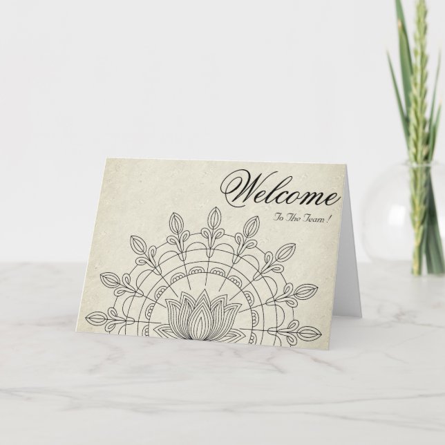 Tarjeta Loto Mínimo Blanco Bienvenida Deseos (Anverso)